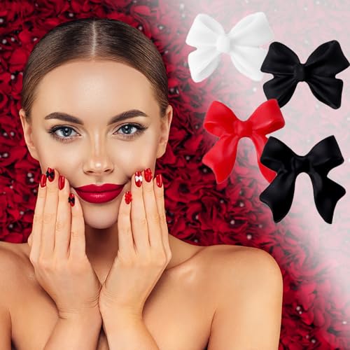 200st 3D boog nagel bedeltjes, schattige nagel kunst accessoires kleurrijke boog nagel kunst decoraties hars boog nagel decoraties 3D mix stijlen nagel decoratie kits voor nagel kunst ontwerp DIY Craft 4