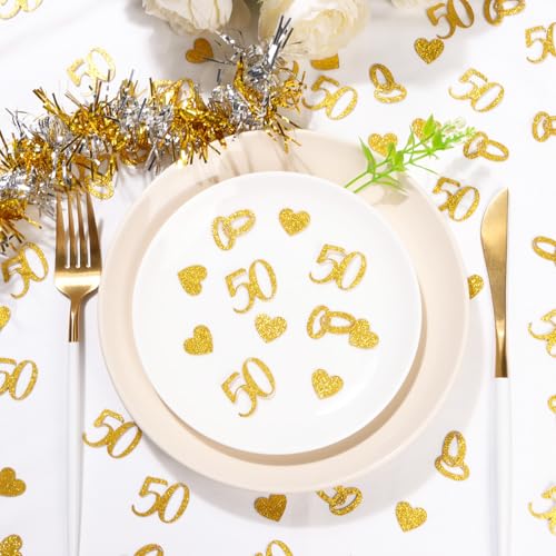 50e bruiloft Confetti Gold bruiloft decoraties Gold Table Confetti voor verjaardag feest bruiloft verjaardag partij levering 4