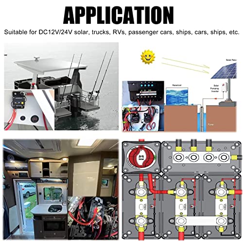4Pcs Batterij Power Distributie Terminal Blocks Rood Zwarte Stud Ground geïsoleerde Junction Post 12v 24v voor auto 5