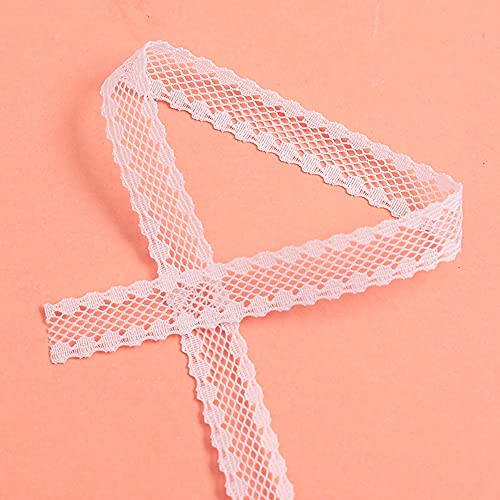 Lace Ribbon White Vintage Lace Rand Gift Ribbon Lace Ribbon Lace Board White Lace Edge voor het naaien van ambachten voor de bruiloft Kerstcadeaus Home Decoratie Tabeldecoratie,1,5cmX20Yard 5