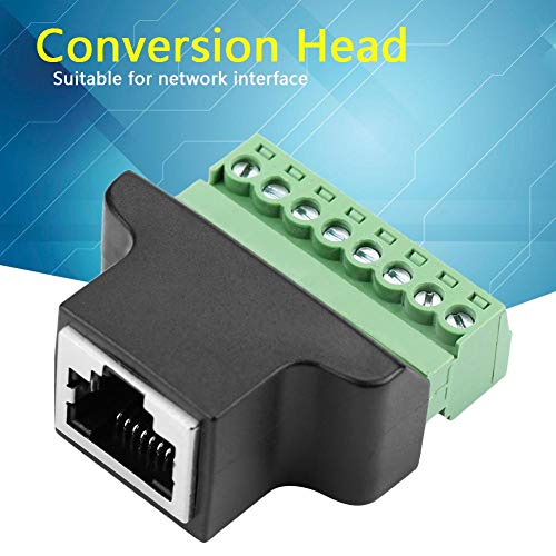 Ethernet RJ45 Bus Schroefklem 8 Pin CCTV Digitale DVR Adapter Socket Network Plug Cable Extender Adapter