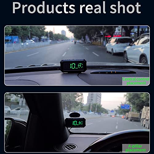 3 Inch Auto HUD Display, Auto Dashboard GPS-snelheidsmeter Kompas schakelen Overspeed Alarm MPH Snelheid vermoeidheid rijden alert reismeter voor de meeste auto's