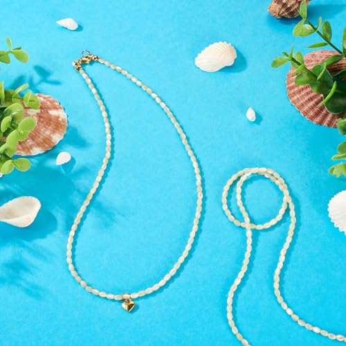 1 Strand Natural Trochus Shell Kralen Oval Seashell Kralen Losse Spacer Kralen Zomer Shell Kralen voor DIY armband ketting oorbellen sieraden maken, Pale Goldenrod