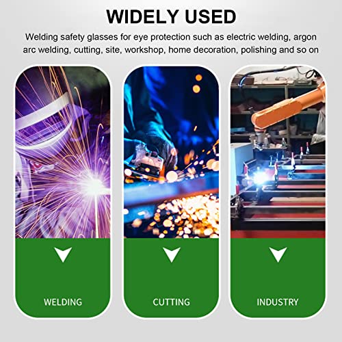 Lasbril, veiligheidsbeschermende lasser Professionele bediening oog UV-bescherming glazen lens Universele lasbril voor mannen en vrouwen (Dark Green IR5.0)