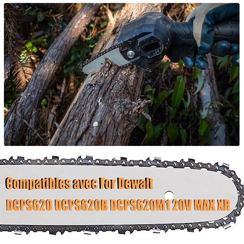 Set van 2 kettingzagen Chain Guide Lengte 20 cm 3/8 Inch 34DL 0,043 Lithium Wage Chainsaw Chain Compatibel met Dewalt DCPS620 DCPS620B DCPS620M1 20V MAX XR 3