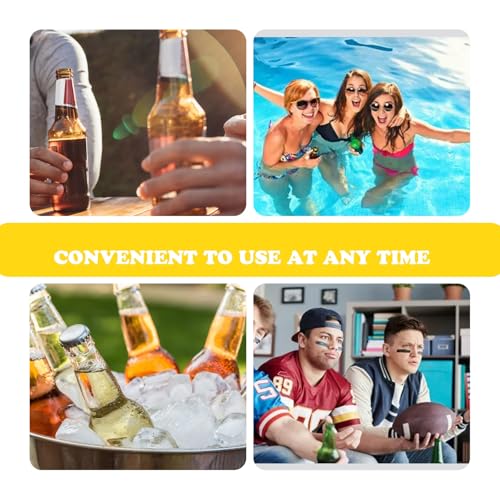 16 st. Flesopener Sleutelhanger Mini bier flesopener aluminium bier flesopener met metalen sleutelhanger voor diverse drankflessen (8 kleuren) 5