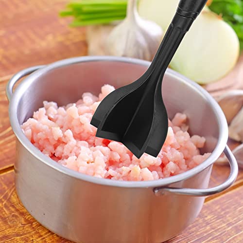 Vlees Chopper, gemalen vlees Smasher Vlees Pestle Ground Beef Smasher Mix Chopper Ground Meat Smasher 5 Blade Nylon Hamburger Chopper Heat Resistant voor Ground Beef 3