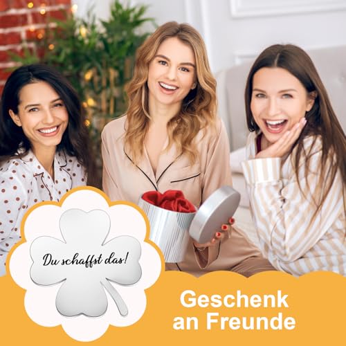 Du Schaffst Das Glücksbrenger, Four Clover Lucky Charm, Exam Party, Lucky Charm, Operatie, Cadeaus, exameninhoud, Succes, Zorgende Geschenk voor Familie, Vriend, Wereld Kinderdag 4