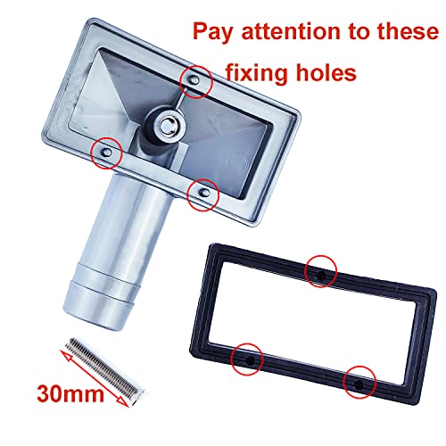 2 x verbindingsbuis voor gootsteen en gootsteen, vierkante interface (afmetingen: 75 x 40 mm) buislengte 230-600 mm, diameter 26 mm (binnendiameter: 21 mm) 3
