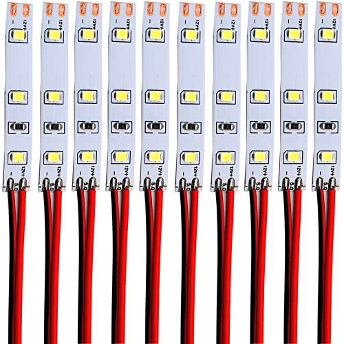 10 stuks 12-18 V 3-LED huisverlichting 5 cm wit met kabel 10 cm, modelbouw LED-verlichting, modelbouwverlichting, modelspoorverlichting