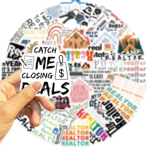 Realtor Sticker Set voor tieners Volwassenen 50 stuks waterdicht Vinyl Sticker Set voor Auto, Motorfiets, Fiets, Skateboard, Snowboard, Bagage, Laptop, Koffer, Helm, Motorfiets, Computer 3