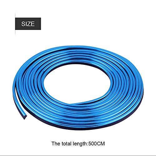 Auto interieur Decoratieve Strips Stickers Decoratieve Strip Flexibel voor auto 5 m DIY Blauw