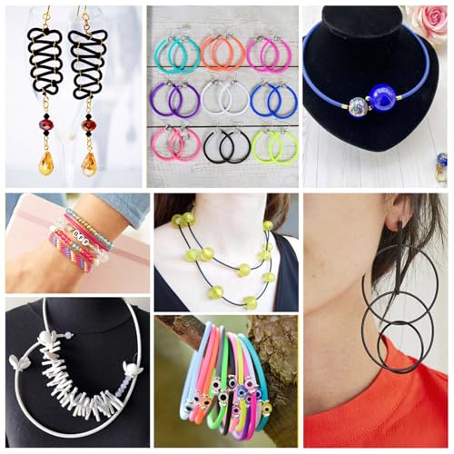 3 Rolls Holle Rubber Cords 2mm Pijp PVC Tubular Touwen met Plastic Spool Tubing Rubber Cord 3 Kleuren voor sieraden maken DIY Crafts armband Tubular Breitouw 3