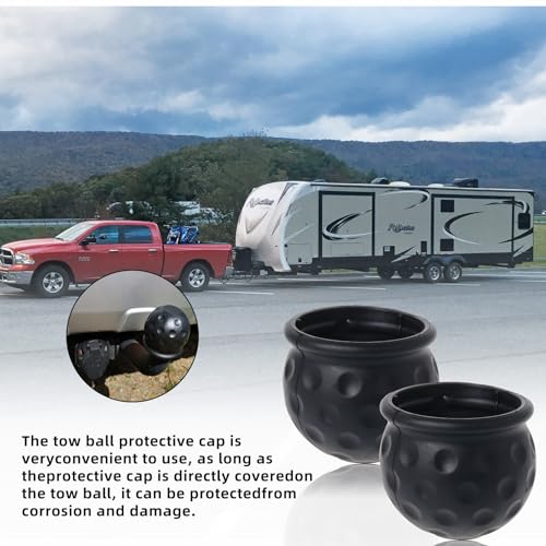 Verpakking van 2 trekhaak, Hood, Towbar, Beschermkap, 62 x 60 mm, Zwart, Grappig, Plastic 3