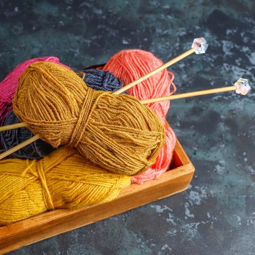 Verpakking van 8 breinaalden Stitching Stoppers,Needle Point Protector met Floral Pattern Breinaald Stoppers, Knitting Naaldbeschermer Brei Accessoires Geschikt voor Naaldgrootte(3-9mm) 3