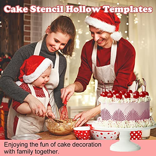 Cake Stencil Hollow Templates, 2 stuks Mooie en Herbruikbare Cake Templates, Decoratieve Butter Cream, Plastic Cake Embossing Templates, Spray Flower Cake Templates voor Cake Decoraties