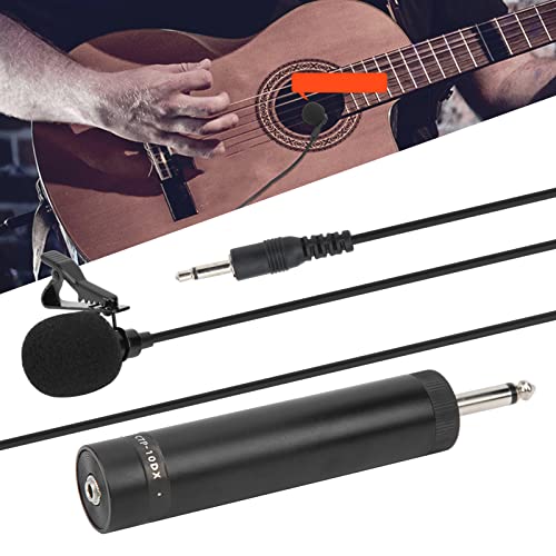 6.35 mm jack lavalier microfoon met een schuimdop Bekabelde lavalier microfoon met een stropdas clip Low noise kabels, voor het uitlaten, voor het verminderen(10 m lang) 3