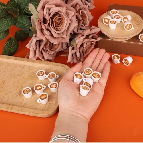 40 st. Mini Hars Coffee Cups, leuke miniatuur koffie mok kleine drank poppenhuis speelgoed partij decoraties kleine bedeltjes voor sleutelhangers oorbellen Doll keuken decoraties accessoires 3