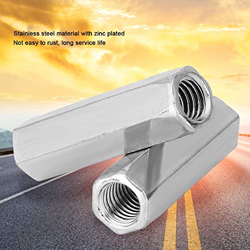 5 st M10 Nut Lange Rod Koolstof Staal Koppeling Hexagonale Noten Zeshoekige Noten Noten Noten Noten Schroef bevestigingsmiddelen (M10*50)