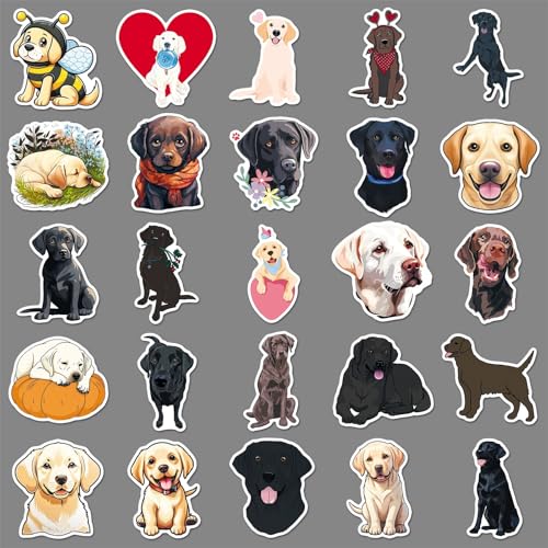 Labrador Stickers voor tieners en volwassenen, Pack van 50, Vinyl Sticker Set, Auto, Motorfiets, Fiets, Skateboard, Snowboard, Bagage, Laptop, Koffer, Helm, Motorfiets, Computer 4