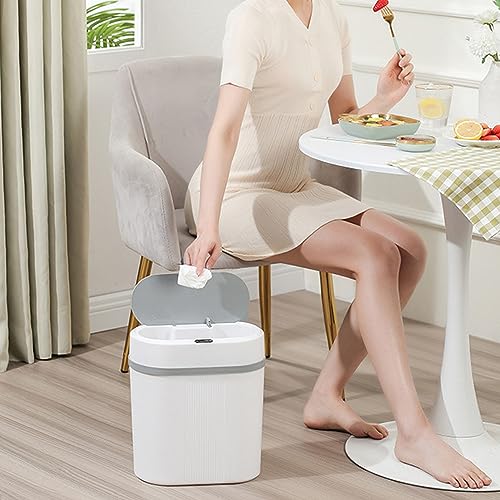 Automatische sensor vuilnisbak 12 Litre Trash Can Motion Sensor voor Hands-Gratis afvalbak, Geschikt voor Slaapkamer, Badkamer, Keuken