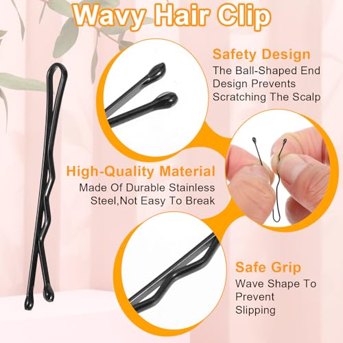 100 stuks mini haarspelden, 3,5 cm bobbyspelden, kleine haarspelden, haarspeldjes, haarspeldjes, haarklemmen, haaraccessoires, vrouwen golvende metalen haarspeld voor vrouwen, meisjes, kinderen 3