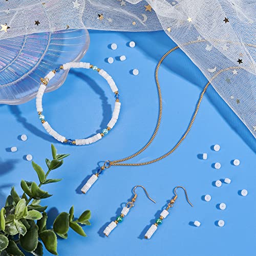 1 streng ongeveer 150 st natuurlijke witte jade kralen, 4.5mm Heishi Disc kralen strengen platte ronde stenen losse kralen voor DIY Choker armbanden ketting sieraden Craft maken 3