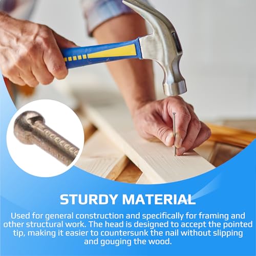 Panel Pins Afwerking Nagels Veneer Pins (verpakking van 100) Geel gegalvaniseerde Nail Gegalvaniseerd Heavy Duty for DIY and Crafts Home Decor Houtwerk Meubels Bouwgrootte: Lengte 60mm Diameter Nagels 2.5mm 5