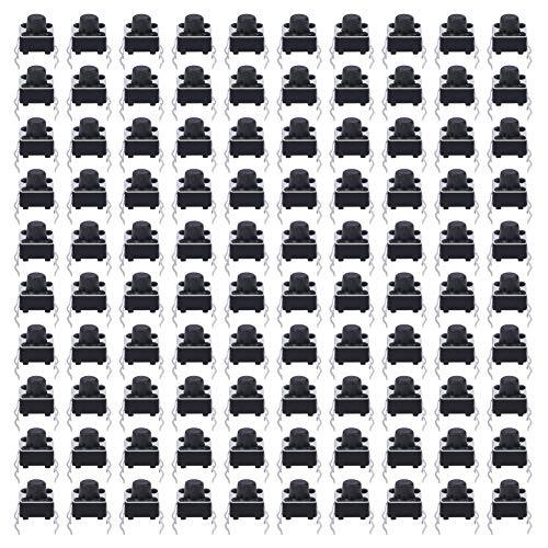 100 st. Momentary Tactile Push Knop, Drukknoppen Knoppen Elektronica Mini Micro Tact Switch Accessoire 6 x 6 x 6mm