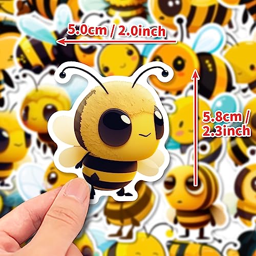 Bijen Stickers Stickers Set Kinderen Tieners 50st Bijen Waterdicht Vinyl Decals Laptop Skateboard Kofferhelm Autofiets Mobiele telefoon motorfiets Scrapbook Dagboek Mugs 4