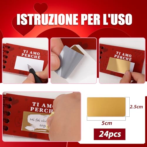 24 stuks Advent Calendar, Love Cards, Scratch Cards, Gepersonaliseerde Vanlentine Day Gift Idee voor Hem en haar, vriendje, bruiloft, verjaardag, kerst 4