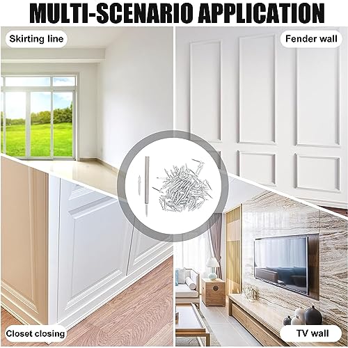 Roknagels, 101 stuks roknagels Set met sleeve gereedschap Koolstofstaal Dubbelzijdige naadloze spijkers voor het installeren van rokplanken en houtschroeven 4