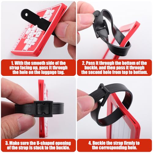 2st Medical Supplies Innerlijke Labels, Driedimensionale Design Medical Device Bagage Tag met informatiekaarten en 2sts Stevige banden voor verschillende reiskoffers of rugzakken 4