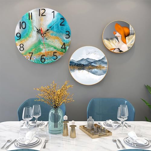 Kijken Siliconen Hars Vorm, Klok Siliconen Vorm Epoxy Resin, Clock Resin vormen voor DIY Wall Clock, Art, Home Decoration, Klok, Siliconen Hars, Mold Building Kit, Arabisch Roman Numeral Clock, Rond 5