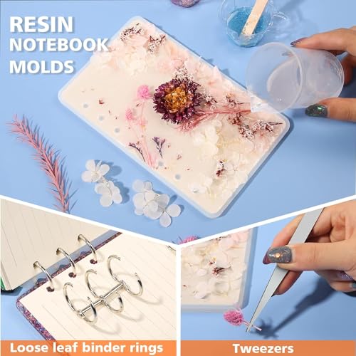 2st/set A5 A7 Notitieboek Vorm Siliconen Craft Making Mold Semi Transparant Mold voor DIY Epoxy Resin Crystal Notepad Cover