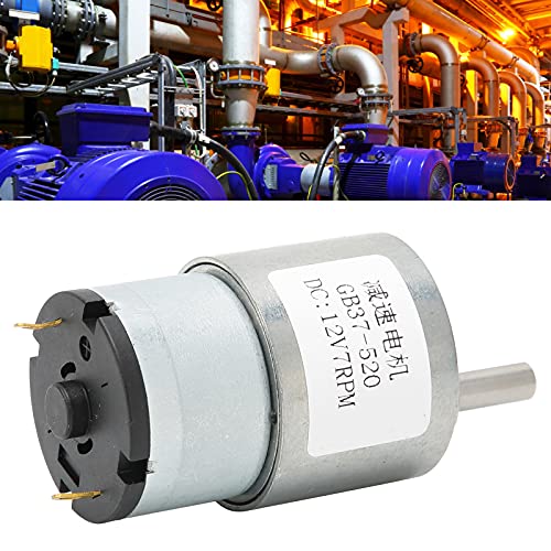 DC 12V 7RPM Gear Motor Micro Speed Reduction Single Axis Self Locking Reversible Worm Gear Motor Turbine Motor Micror Reduction Motor Transmission Machine Accessoires GB37-520 3