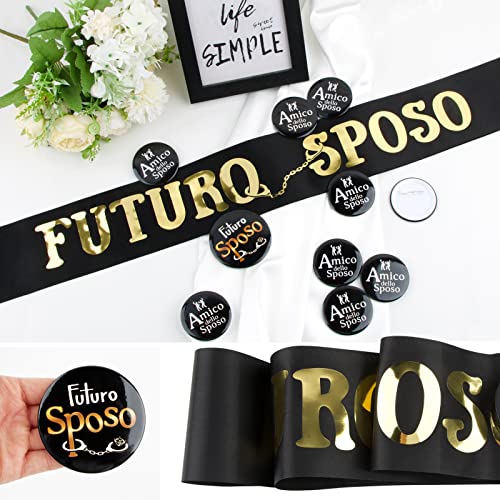 13 stuks bachelorette Party Gadget Groom Sash Future Groom Brooch 11 Pieces Brooches Vriend van de bruidegom verpakking Groom to Be Bachelorette Party for Party, Bruiloft, Engagement 3
