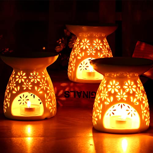 Essentiële Oliebrander, Keramische Wax Melt Essentiële Oliebrander, Keramische Aroma Bookers, Aromatherapie houder Wax Warmer, Kaars geurende Diffuser voor thuis Slaapkamer 5