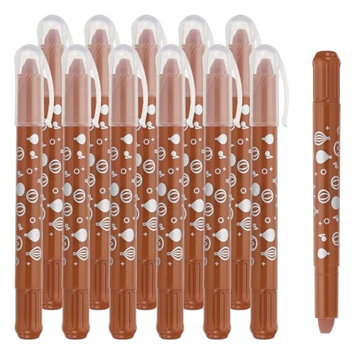 Waterverf Gel Crayon, 12Stuks Wasbaar Twist krijtjes voor het kleuren, Tekenen, Schilderen, Koffie