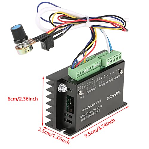 BLDC Motor Driver, WS55-220 DC 48V 500W 3 Fase Motor Driver High Speed CNC Brushless Spindle BLDC Motor Driver Controller, Motor Speed Controllers