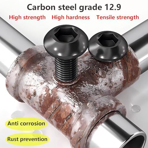 20 st. Machineschroeven, M5 x 20mm lenskopschroeven met Hex Socket Thread Bolts, Hex Socket Ronde hoofdschroeven 4