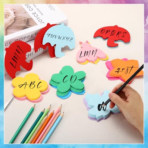 Bulletin Cutouts Paper, 108 Stukken Visvorm Bulletin Board Paper Cutouts Decoraties met Zelfklevende Dots voor klaslokaal DIY Crafts Projecten Party Supplies, Multicolor 3