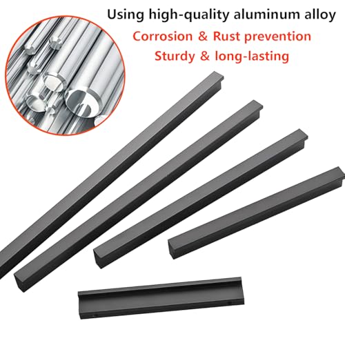 10 Eenheden L 90° Keukenkast deurkruk Pull Knobs Dresser Lade Sets, Aluminium, Solid, Gat Spacing 96m m 3