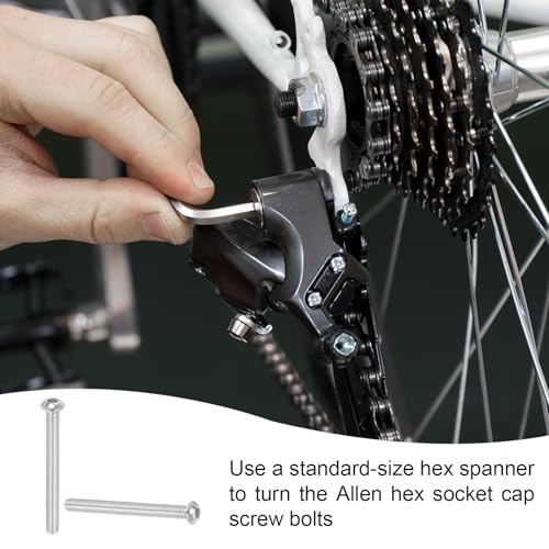 1/4-20 x 2-3/4 Inch Hex Socket Head Schroeven, 10 stuks roestvrij staal 304 18-8 Allen Hex Drive volledige draad fijne draad unc 4