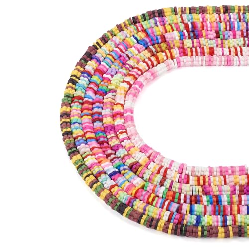 7 onderdelen Polymeer Kleikralen Disc Coin Pastel Kralen Bloem Klei Kralen voor DIY Hawaii armband oorbellen sieraden maken