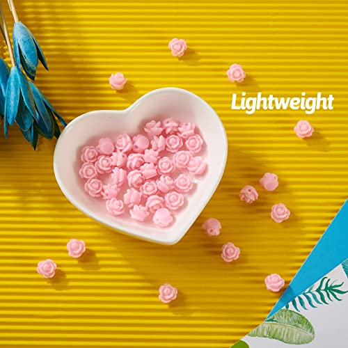 50 st. Roze Rozenkralen voor rozenkrans ketting geborsteld rozenbloem versieringen Voor Boeddha Mala sieraden maken armbanden oorbellen Scrapbooking 4