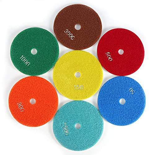 Schuurschijven, 125 mm, Nat Diamond Polijsten Pads, Schuurschijven voor Graniet Beton Marmer (50) 3