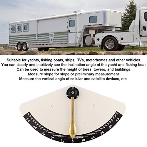Inclinometer Zeilboot Accessoires, Koper + ABS Universele Marine Clinometer voor jachten Vissersboten Schepen Stainless Steel Campers Voertuigen 3