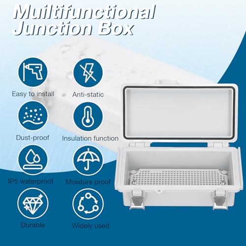 Electronic Junction Box, IP67 Waterdicht, ABS Plastic, Outdoor Junction Box, 100 x 200 x 70 mm, externe elektrische behuizing, universele projectbehuizing 4