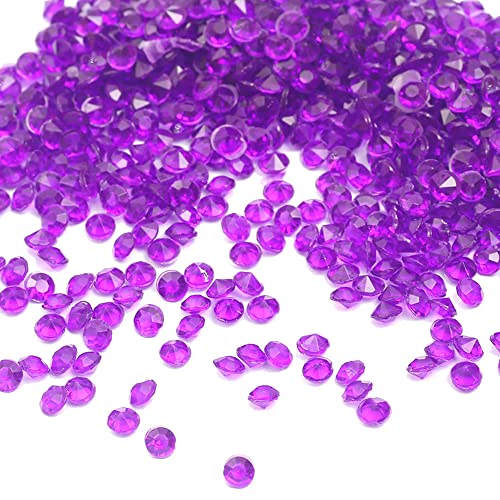 Acryl Diamond Crystals 4mm Glitter Spread Decoratie Sparkling Decoratie Stenen Decoratie Tafel Decoratie Bruiloft Bruiloft Doop Verloving Valentijnsdag 4000st Donkerpaars